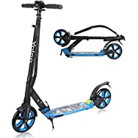 YOLEO Patinete Adulto Rueda Grande- Plegable Patinete niño 12 años- Altura Ajustable 90-104 cm- Scooter Adulto…